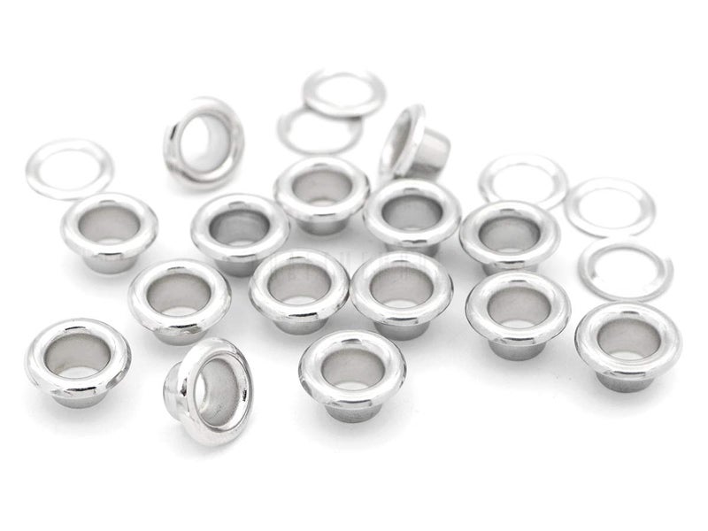 CRAFTMEMORE 300 Pack Aluminium Grommets Eyelets with Washers for Shoes, Bead Cores, Clothes, Leather, Canvas (1/4" (7mm)) - Image 1